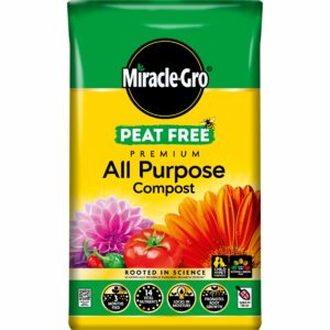 Miracle-Gro PEAT FREE Premium All Purpose Compost, 20 litre, Brown