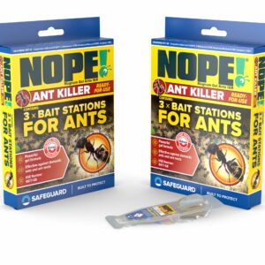NOPE! Ant Killer Bait Station (6 x 5g) Indoor & Outdoor. Eradicates Ants and their Colony & Nest