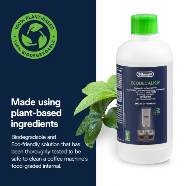 De'Longhi EcoDecalk Descaler DLSC500, 5 Decalcification Doses, Coffee Machine Descaler, Coffee Machine Maintenance Accessory