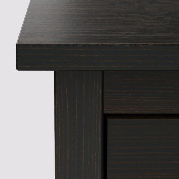 HEMNES shoe cabinet with 2 compartments 89x30x127 cm black-brown