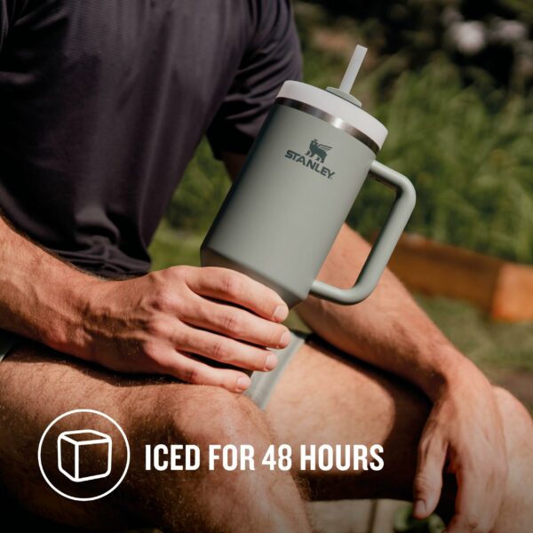 Stanley Quencher H2.0 Flowstate Tumbler 1.2L - Cold For 11 Hours - Iced For 48 Hours - Metal Water Bottle With Straw, Handle And Lid - Dishwasher Safe - Travel Mug For Cold Drinks - Shale