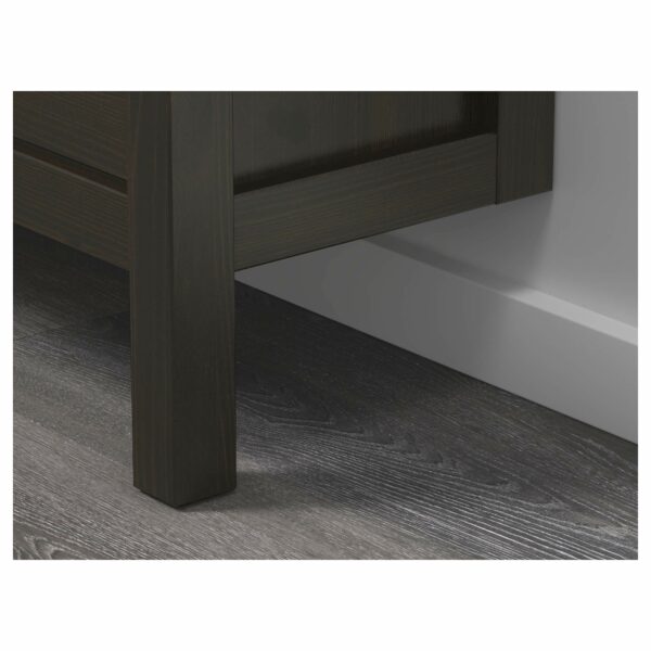 HEMNES shoe cabinet with 2 compartments 89x30x127 cm black-brown