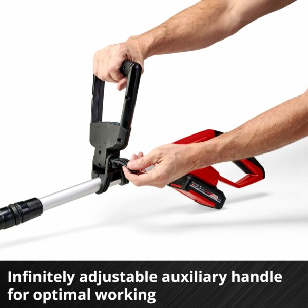 Einhell Power X-Change 18V Cordless Grout Cleaner With Battery and Charger - Adjustable Telescopic Long Handle, Replaceable Brushes (Nylon And Steel Included) - GE-CC 18 Li Patio Cleaning Kit