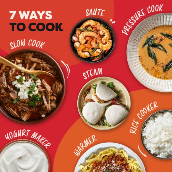 Instant Pot Duo 7-in-1 Multi-Cooker 5.7L - Brushed Stainless Steel, Large Pressure Cooker, Slow Cooker, Rice Cooker, Sauté Pan, Yoghurt Maker, Food Steamer Pot and Food Warmer, Dishwasher Safe