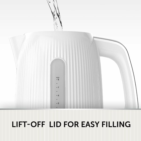 Breville Bold White Electric Kettle | 1.7L | 3kW Fast Boil | White & Silver Chrome [VKT257]