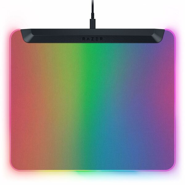 Razer Firefly V2 Pro - RGB backlit gaming mouse mat - Integrated USB Port (15 Zone LED Lighting, Micro-etched Textured Surface for Optimal Tracking, Detachable USB-C Cable) Black