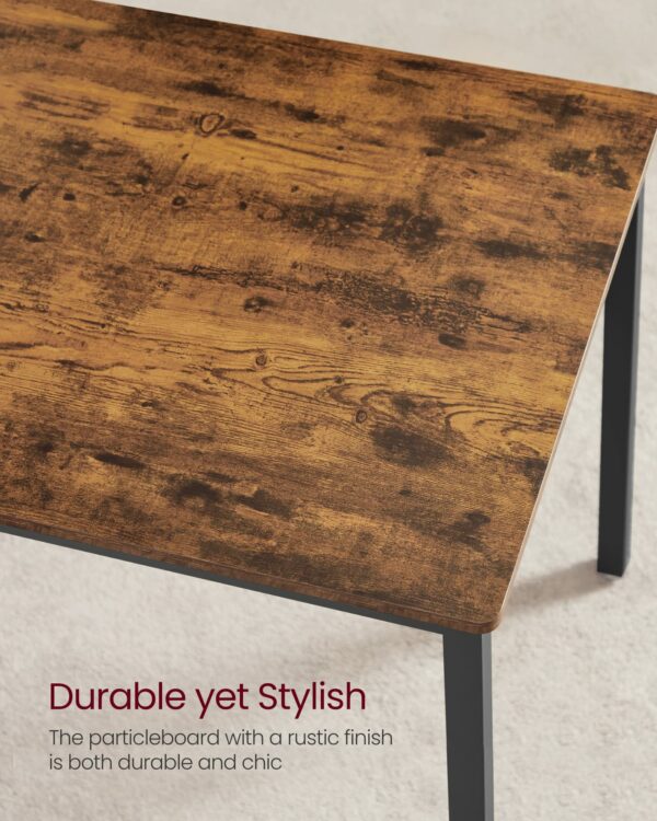 Vasagle Dining Table with 2 Benches, 3 Piece Set, Kitchen Table