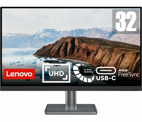Lenovo L32p-30(A21315UL0) 32 Inch PC Monitor | 4K UHD, 2160p, 60Hz, 6ms, HDMI, USB, USB-C
