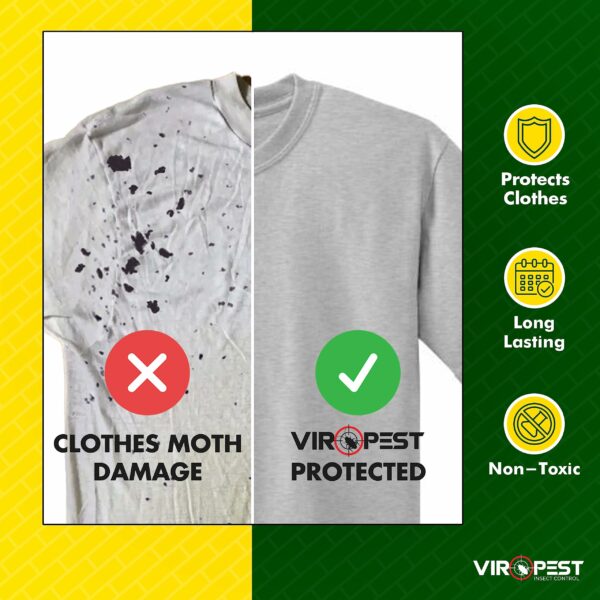 Moth Traps (4 Pack) for CLOTHES, CARPETS, WARDROBES & DRAWERS. Irresistible sticky pheromone glue board attracts and kills CLOTHES and CARPET MOTHS | Non-Toxic, Odour-Free, Safe for Children & Pets