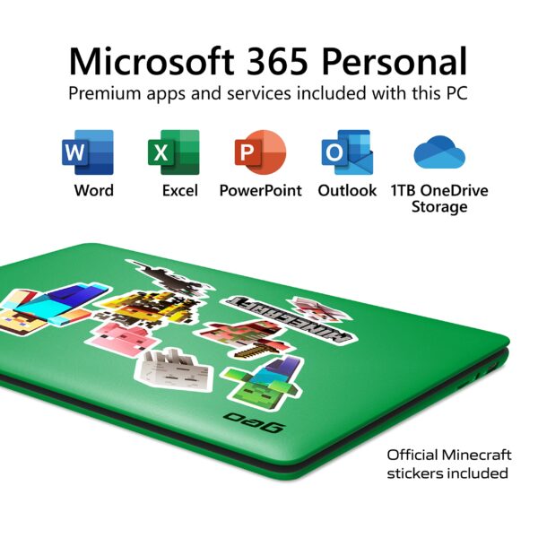 GEO GeoBook 140 Minecraft Edition Green 14.1 Windows 11 Home (Celeron N3450/64GB SSD/4GB DDR4/Intel UHD Graphics 600)