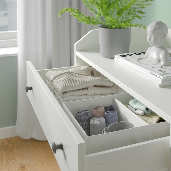 IKEA HAUGA Chest of 6 Drawers, 138x84 cm, White