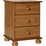 Furniture To Go Copenhagen 3-Drawer Bedside, 58 x 44 x 39 cm, Antique Pine