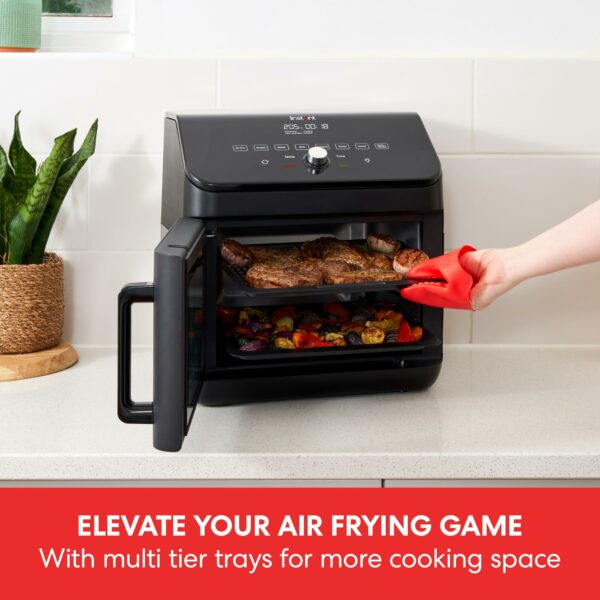 Instant Digital Large Air Fryer Oven with XXL Capacity and Easy to Use 9 Smart Programmes - Air Fry, Roast, Rotisserie, Grill, Bake, Toast, Reheat, Dehydrate & Proof, Black, 13L - 1700W