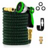Expandable Garden Hose Pipe, Upgraded 3-Layer Latex No-Kink Flexible Water Hose, 3/4";1/2" Metal Connectors, 10 Function Spray Nozzle 50FT