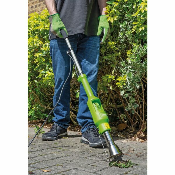 Draper 2000W Electric Weed Burner | 1.7m Cable Hot Air Garden & Allotment Weed Control | Multifunctional Weeding Lighter | Soft Grip Handle 2 Heat Set | 68696, Silver
