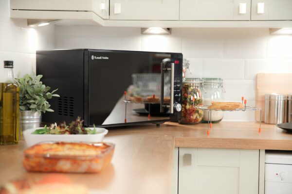 Russell Hobbs RHM3003B 30L Digital 900W Stainless Steel, Glass Combination Microwave, Black