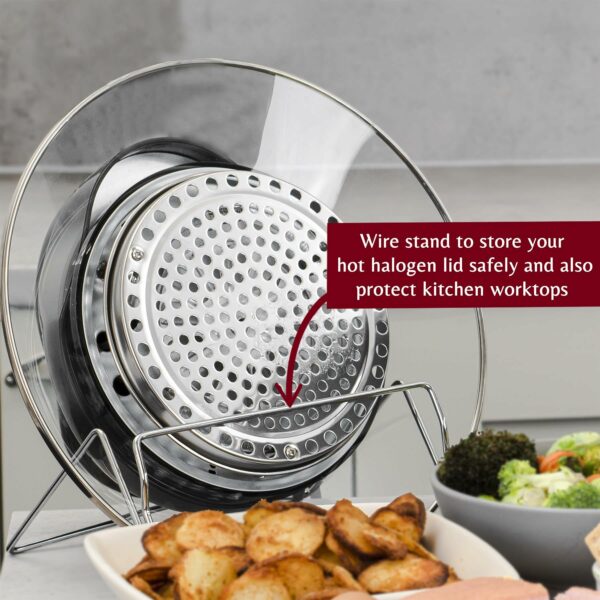 Innoteck Kitchen Pro 17L Halogen Air Fryer - 60 Minute Timer - 125°C-250°C Adjustable Temperature Control & Extender Ring - All Round Viewing & Accessories Included - For Baking, Roasting & Grilling