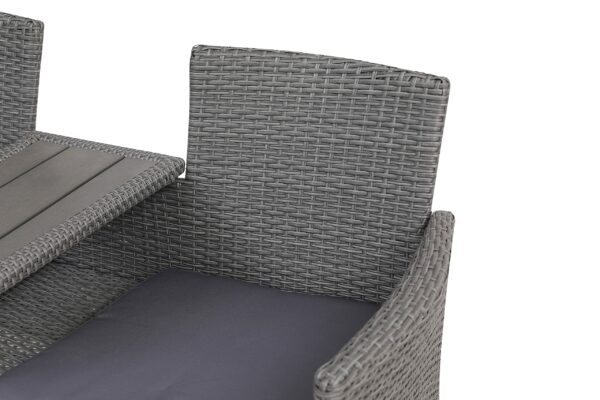 Evre Lisbon Rattan 2 Seater Companion Partner Bench Garden Furniture Set Patio Conservatory for Terrace Balcony Garden Outdoor Indoor