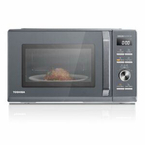 Toshiba 25L 3-in-1 900W Microwave Oven in a Stunning Sleek Morandi Grey Colour, With Origin Inverter, Chef Defrost, Microwave, Grill, Combi, 10 Power Levels, 7 Auto Menus, Easy Clean, MW3-AG25PFI(MG)