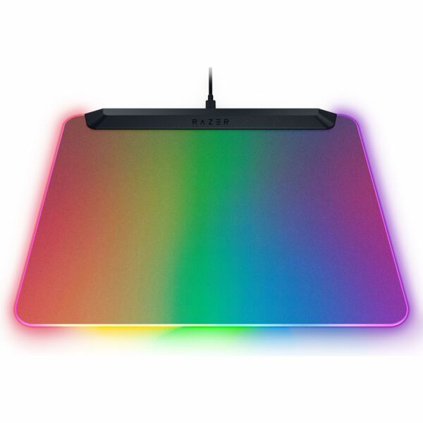 Razer Firefly V2 Pro - RGB backlit gaming mouse mat - Integrated USB Port (15 Zone LED Lighting, Micro-etched Textured Surface for Optimal Tracking, Detachable USB-C Cable) Black