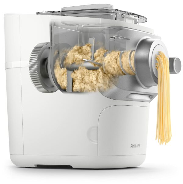 Philips Pasta Machine Series 7000 - ProExtrude Technology, Fully Automatic, Perfect Mixing Technology, 6 Moulding Discs, White (HR2660/00)