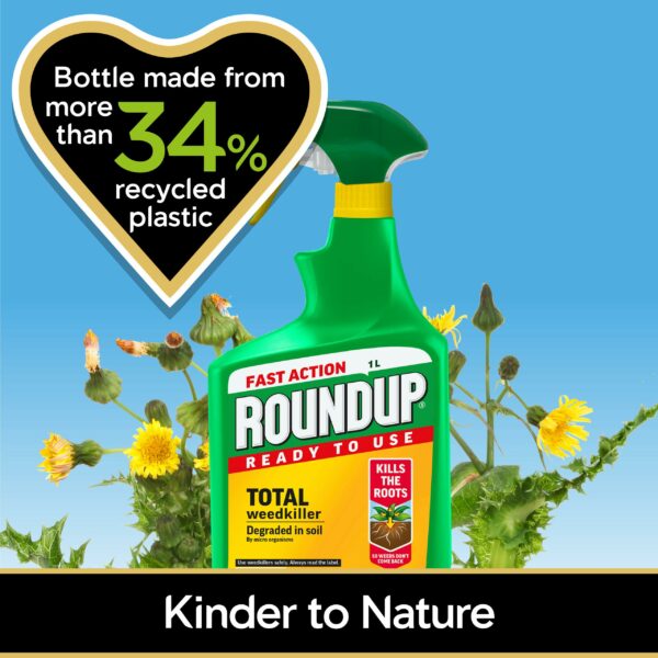 Roundup Total Fast Action Weed Killer, 1 Litre