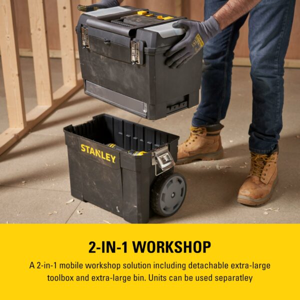 Stanley Mobile Work Centre Toolbox, 2 Tier Stackable Units, 1-93-968