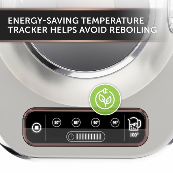 Breville Selecta Temperature Select Electric Kettle | 1.7L | 3kW Fast Boil | Digital Temperature Control | Brushed Stainless Steel [VKT159]