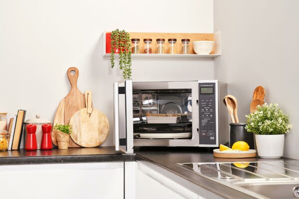 Sharp R959SLMAA Combination Microwave Oven, 40 Litre capacity, 900W, Silver