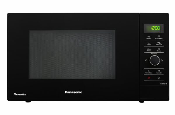 Panasonic NN-SD25HBBPQ Inverter Microwave Oven with Turntable & Dial, 1000 W, 23 Litres, quick 30sec Setting, x10 “One Touch” Programmes for easy cooking, Auto Defrost, Child Lock, Black