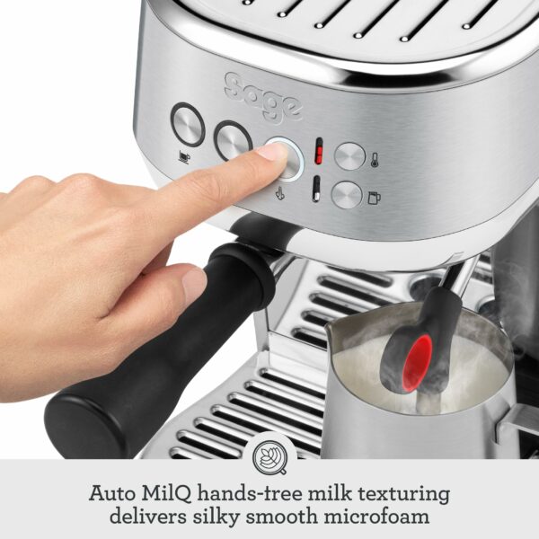 Sage - The Bambino Plus - Compact Coffee Machine with Automatic Milk Frother, Brushed Stainless Steel