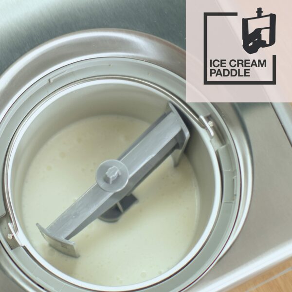 Cuisinart Ice Cream and Gelato Maker | Makes Ice Cream, Gelato, Sorbet, Frozen Yoghurt in 40 Mins | Homemade desserts | Easy to use at home | No Need to Pre-Freeze Bowl | Stainless Steel | ICE100BCU