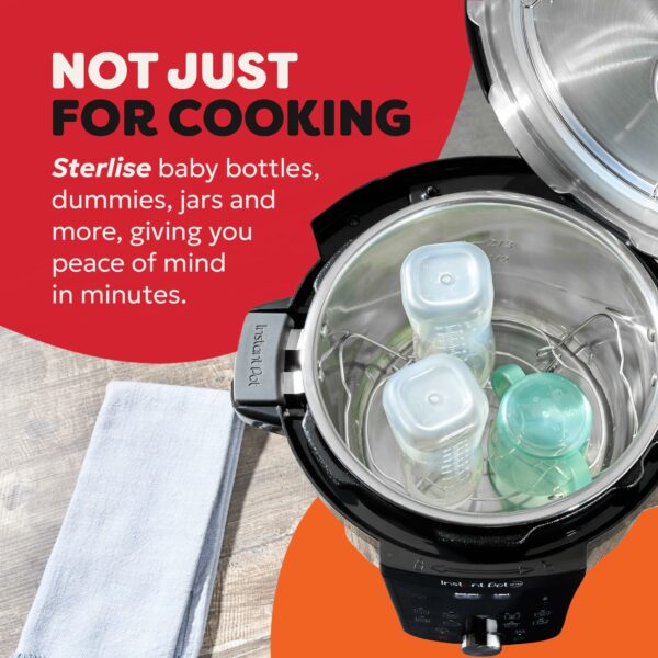 Instant Pot Pro 10-in-1 Multi-Cooker 5.7L - Black, Pressure Cooker, Slow Cooker, Rice Cooker, Sauté Pan, Yoghurt Maker, Food Warmer, Steamer Pot, Sous Vide, Bake, NutriBoost™, Dishwasher Safe