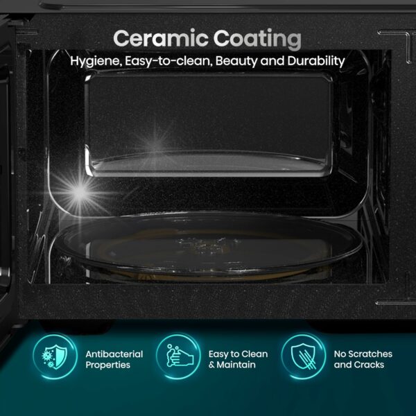 Hisense 700 Watts 20 Litre Inverter Microwave Oven H20MOBP1HIUK Black, Automatic Defrost, 5 power levels, Easy Clean, H24.1 x W43.4 x D32.9 cm Freestanding