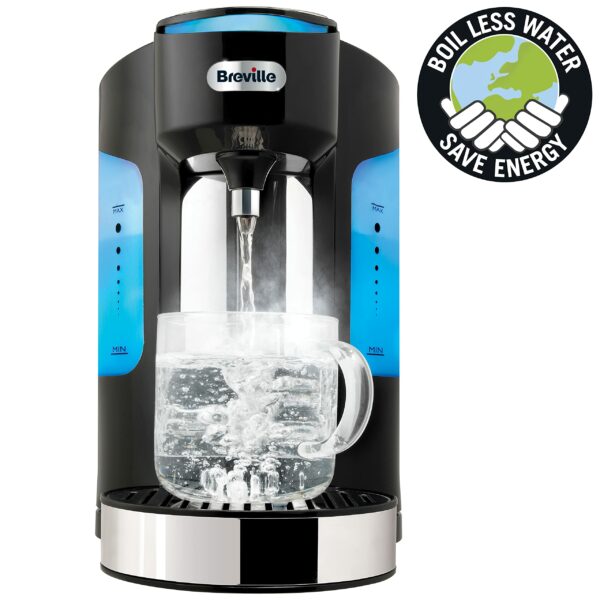 Breville HotCup Hot Water Dispenser | 2.0L with 3kW Fast Boil & Variable Dispense | Energy-efficient use | Gloss Black [VKJ318]