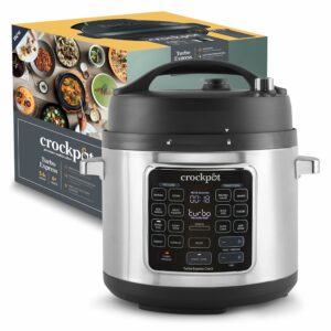 Crock-Pot Turbo Express Pressure Multicooker | 14-in-1 Functions | Slow Cooker, Steamer, Pressure Cooker & More | 5.6L (6+ People) | Energy Efficient | [CSC062] Black