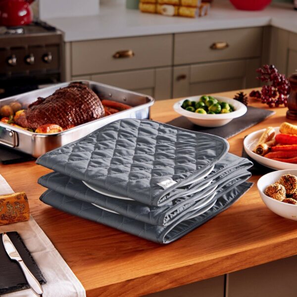 VonShef Plate Warmer Electric – 12 Plate Heater for Warming Dinner Plates to 73°C, Folding & Compact, Ideal for Sunday Lunch & Christmas – Grey (200W)
