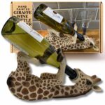 G&H Decor - Adorable 36cm Giraffe Wine Bottle Holder Figure - Giraffe Gift with Amazing Detail - Giraffe Kitchen Countertop Novelty Wine Bottle Holder - Hand Painted Giraffe Gifts for Women