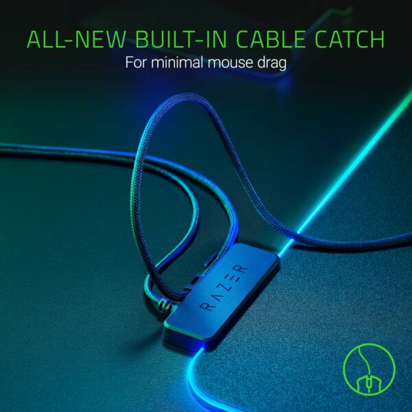 Razer Firefly V2 - Gaming Mouse Pad (Gaming Mouse Mat, Micro-Textured Surface, Cable Holder, RGB Chroma Lighting) Black