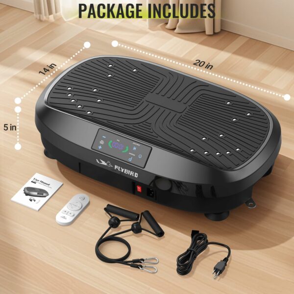 FLYBIRD Vibration Plate, Whole Body Workout Vibration Plate Exercise Machine for Bone Density Building & Lymphatic Drainage