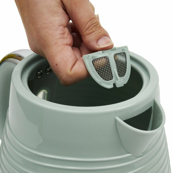 Haden Devon Green Kettle - 1.7L Capacity, BPA-Free - Auto-shutoff & Boil-Dry Protection - Cordless Design - 3000W Fast Boil Kettle - Removable Filter