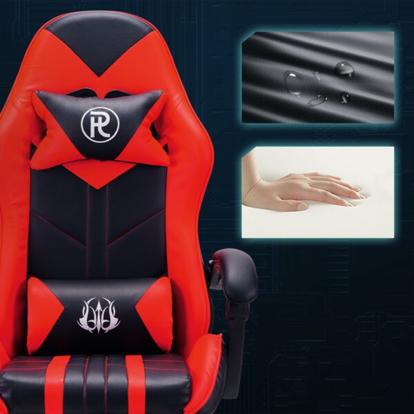 Play haha.Gaming chair Office chair Swivel chair Computer chair Work chair Desk chair Ergonomic Chair Racing chair Leather chair Video game chairs (Red,With footrest), 8021