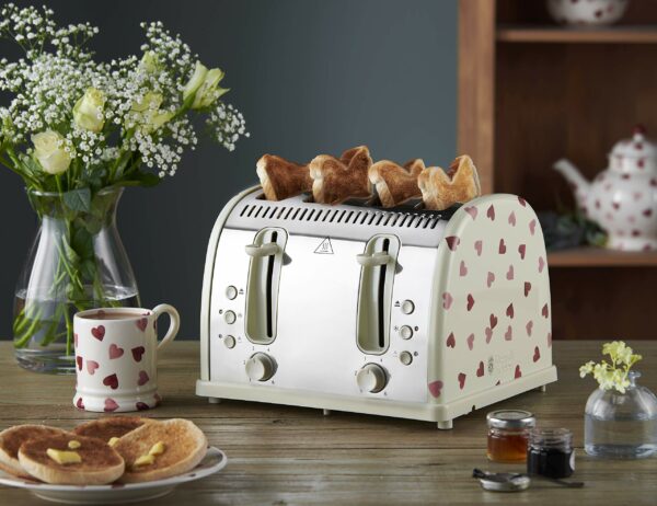 Russell Hobbs 28350 Emma Bridgewater Pink Hearts 4 Slice Toaster