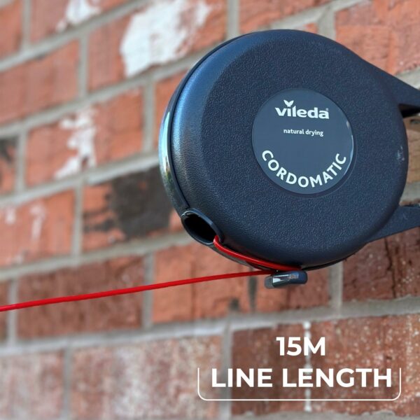 Vileda Cordomatic Retractable Washing Line with 15m Outdoor Clothes Line