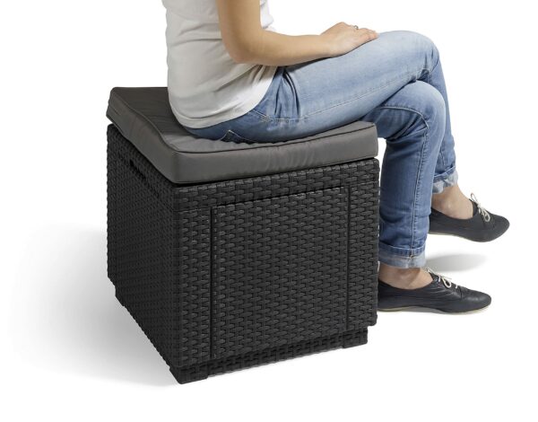Keter Cube with Storage and Cushion