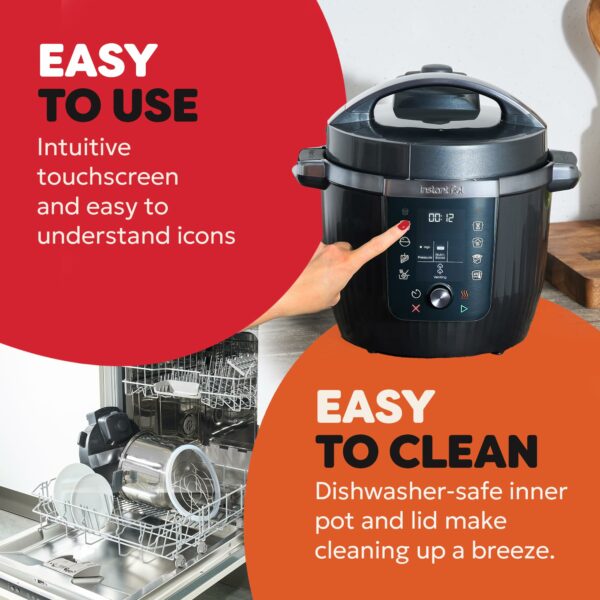 Instant Pot Pro 10-in-1 Multi-Cooker 5.7L - Black, Pressure Cooker, Slow Cooker, Rice Cooker, Sauté Pan, Yoghurt Maker, Food Warmer, Steamer Pot, Sous Vide, Bake, NutriBoost™, Dishwasher Safe