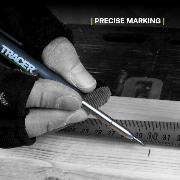 Tracer Deep Hole Construction Pencil Site Holster (120mm, Extendable 2B Construction Pencil with Inbuilt Sharpener)