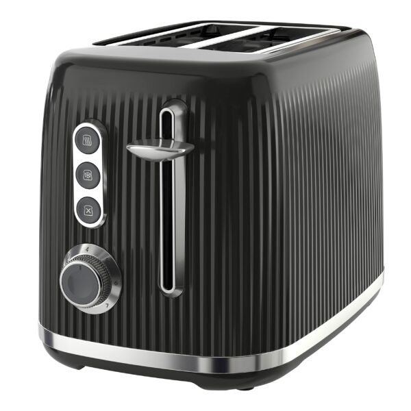 Breville Bold 2 Slice Toaster with High-Lift & Wide Slots | Black & Silver Chrome [VTR001]