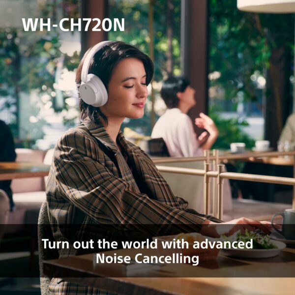 Sony WH-CH720N Wireless Bluetooth Noise Cancelling Over-Ear Headphones, Ambient Sound Mode, Lightweight Design, up to 50 hr battery life, iOS & Android - Black