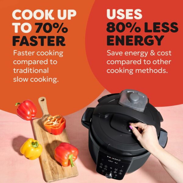 Instant Pot Plus 9-in-1 Multi-Cooker 5.7L - Brushed Stainless Steel, Pressure Cooker, Slow Cooker, Rice Cooker, Sauté Pan, Yoghurt Maker, Food Warmer, Steamer Pot, Sous Vide, Steriliser